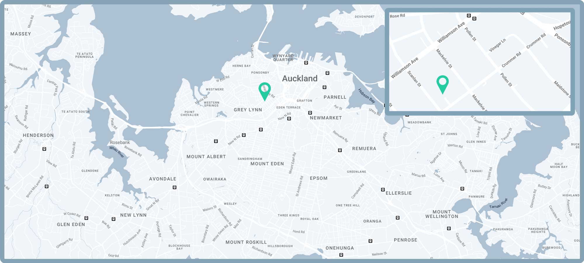 Location of The Workshop Co Working and Office Space in Auckland